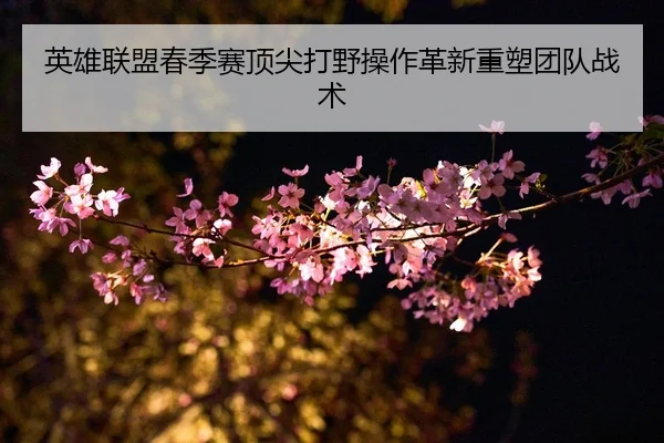 英雄联盟春季赛顶尖打野操作革新重塑团队战术 | C7